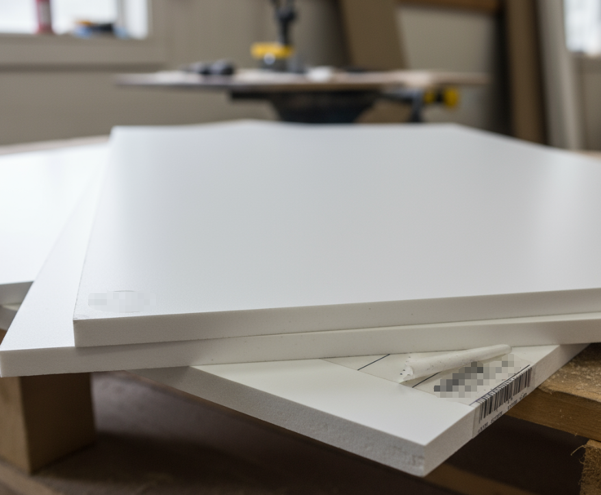 탄산염 - 충전된 PVC 폼 보드 - 저렴하고 밀도가 높으며 부서지기 쉬운 흰색 플라스틱 시트