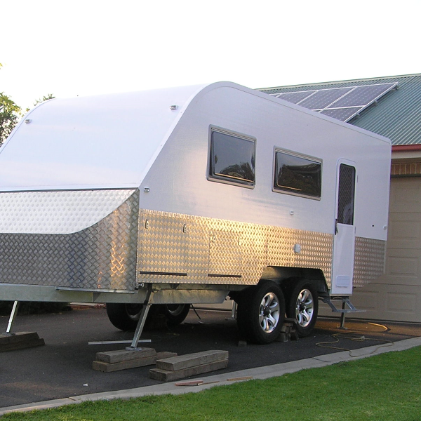 PVC foam core material used in campervan wall and ceiling panels for lightweight RV conversion