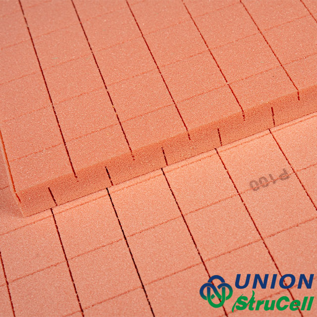 Lightweight perforated P100 foam sheet (20% weight reduction) for motorhome interiors
