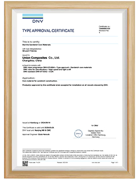 UNION P130 DNV GL Certified Material | 250kg/m³ Marine Core Compliance