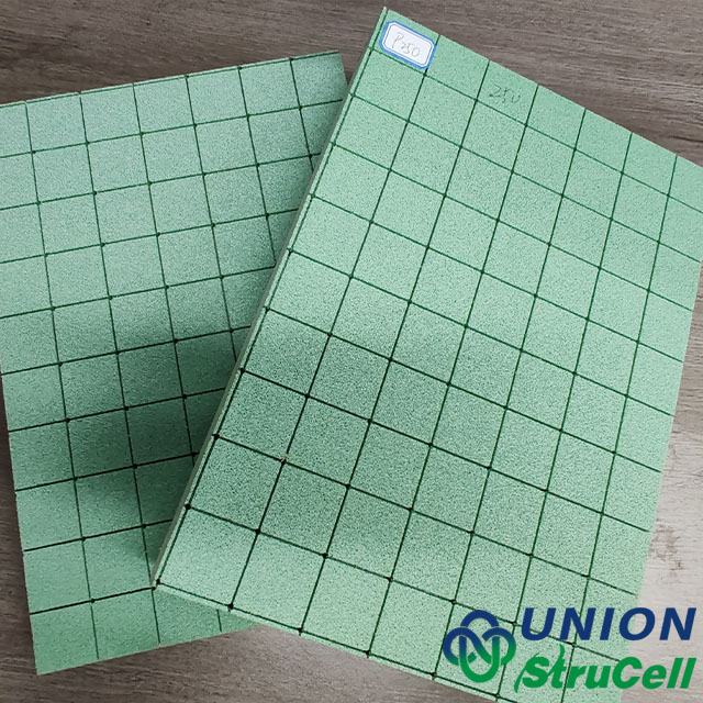 Structural grooved PVC foam sheet P250 with precision-cut channels