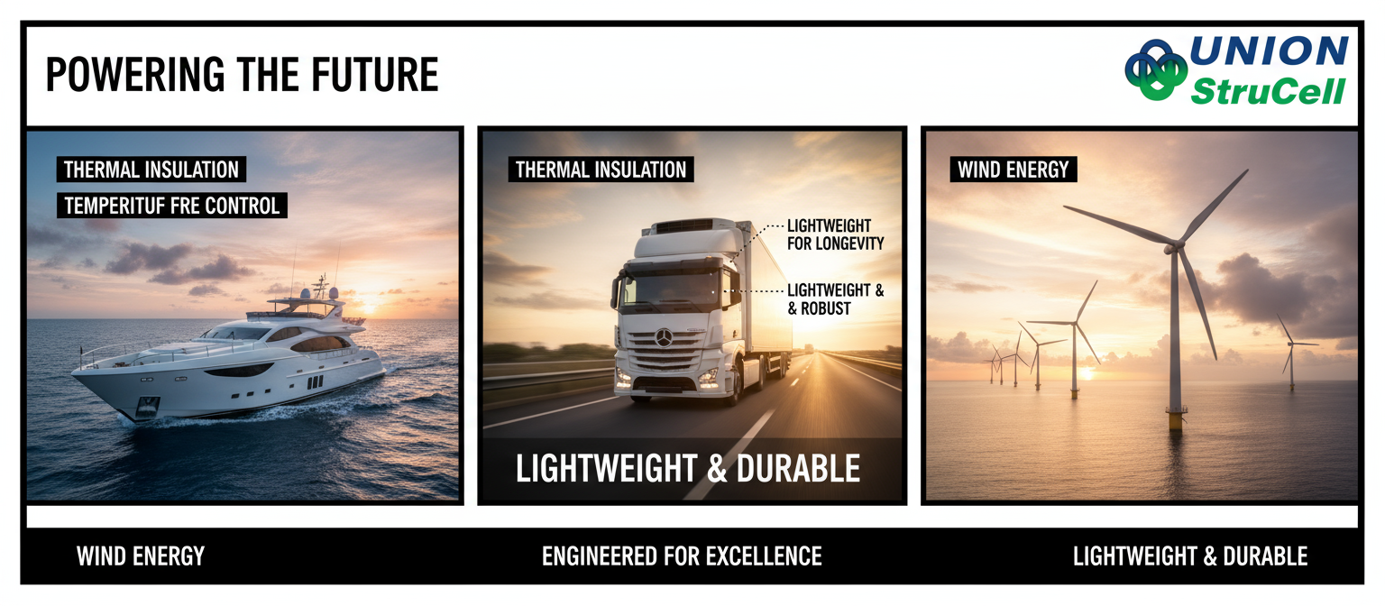 pvc 폼 코어 보트 건조, 풍력 터빈 블레이드, 냉동 트럭 차체용