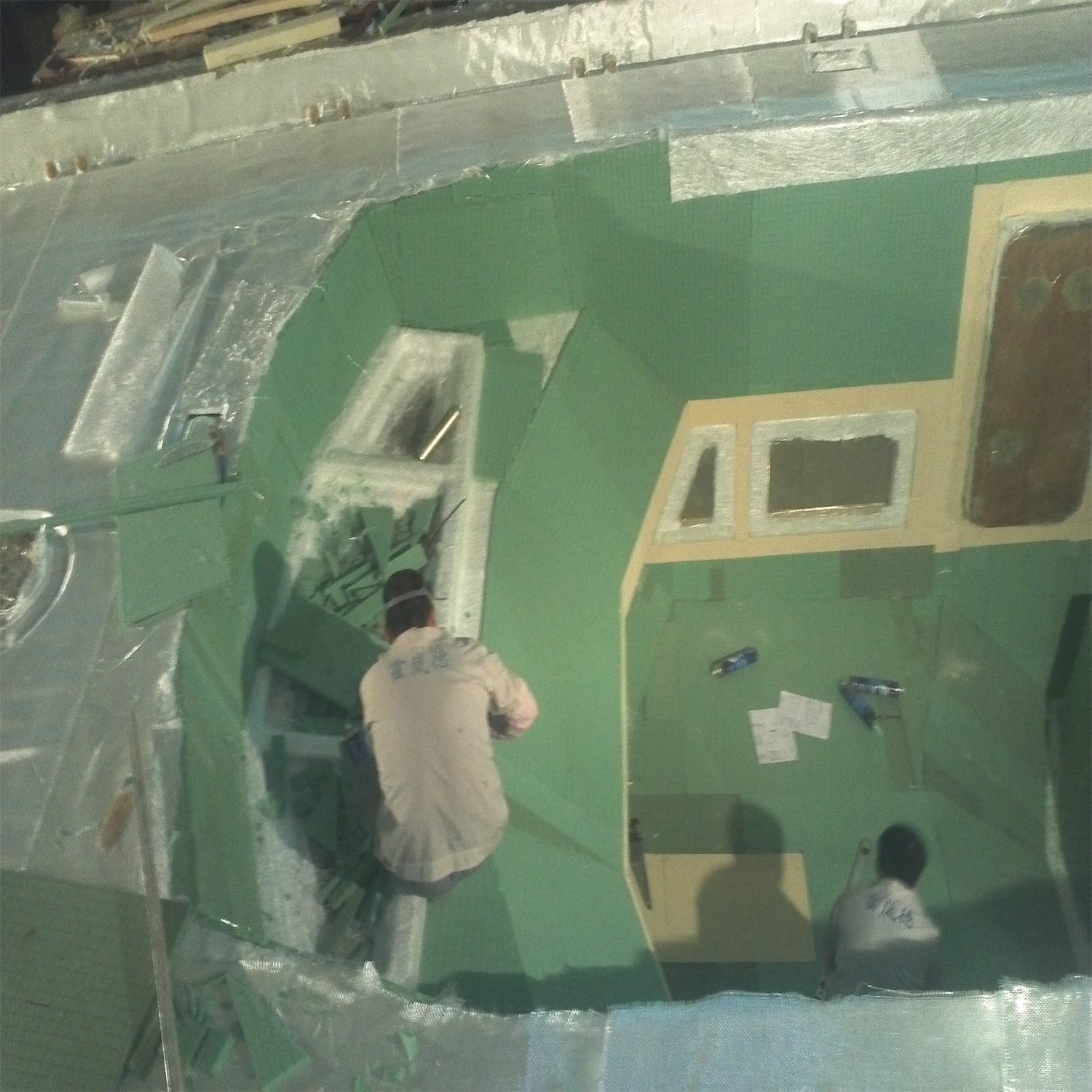 ボート隔壁用防水発泡ボード、構造発泡隔壁